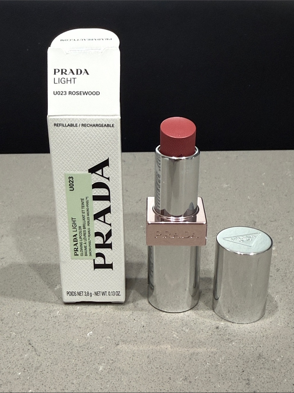 PRADA’S NEW Light Lipstick U023 Rosewood - new/Unused